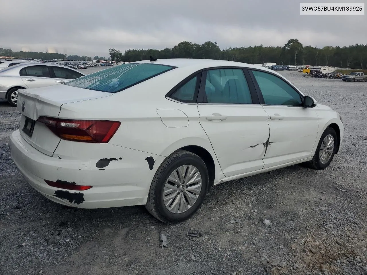 2019 Volkswagen Jetta S VIN: 3VWC57BU4KM139925 Lot: 74143384