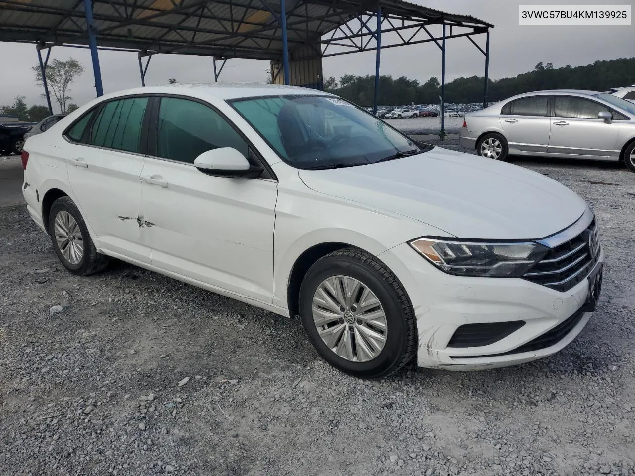 2019 Volkswagen Jetta S VIN: 3VWC57BU4KM139925 Lot: 74143384