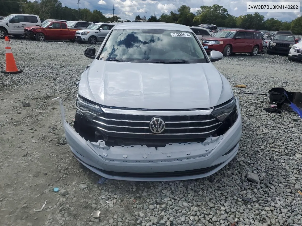 2019 Volkswagen Jetta S VIN: 3VWCB7BU3KM140282 Lot: 74338624