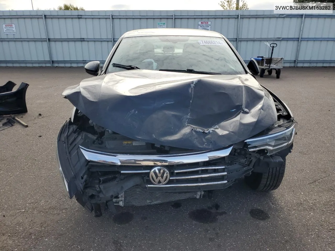 2019 Volkswagen Jetta S VIN: 3VWCB7BU8KM163282 Lot: 74666214