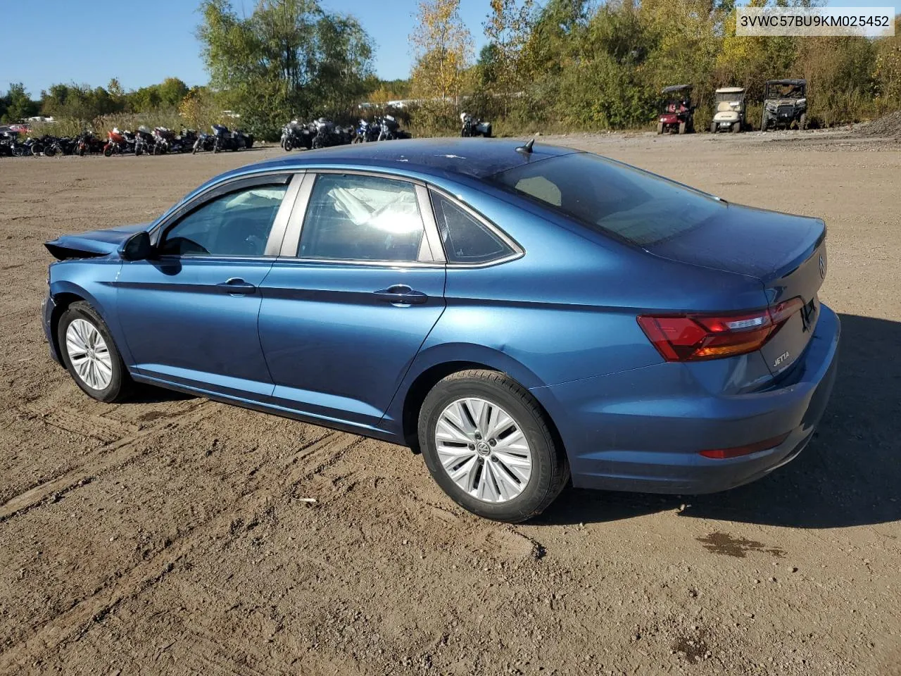 2019 Volkswagen Jetta S VIN: 3VWC57BU9KM025452 Lot: 75249484