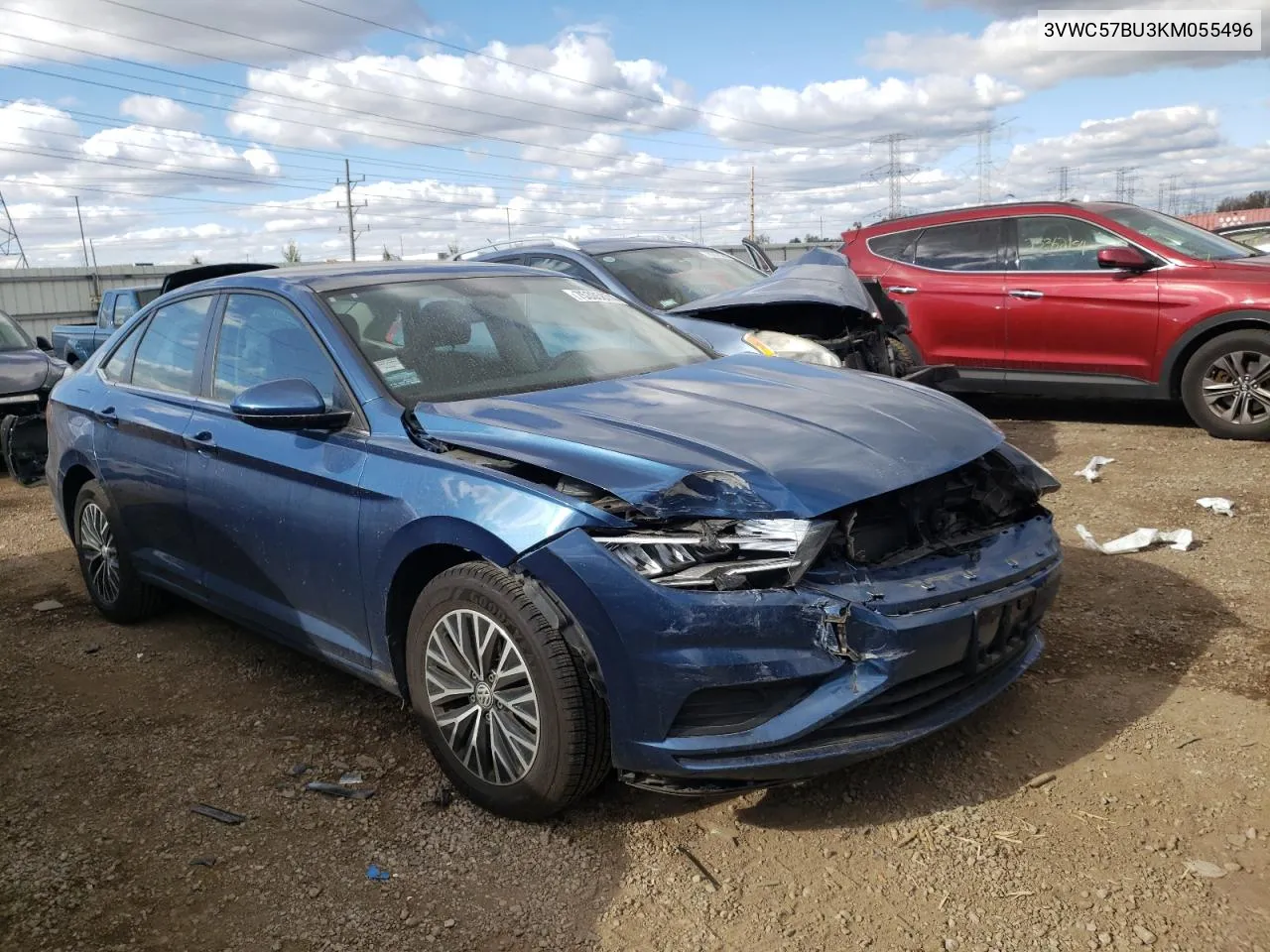 2019 Volkswagen Jetta S VIN: 3VWC57BU3KM055496 Lot: 75335874