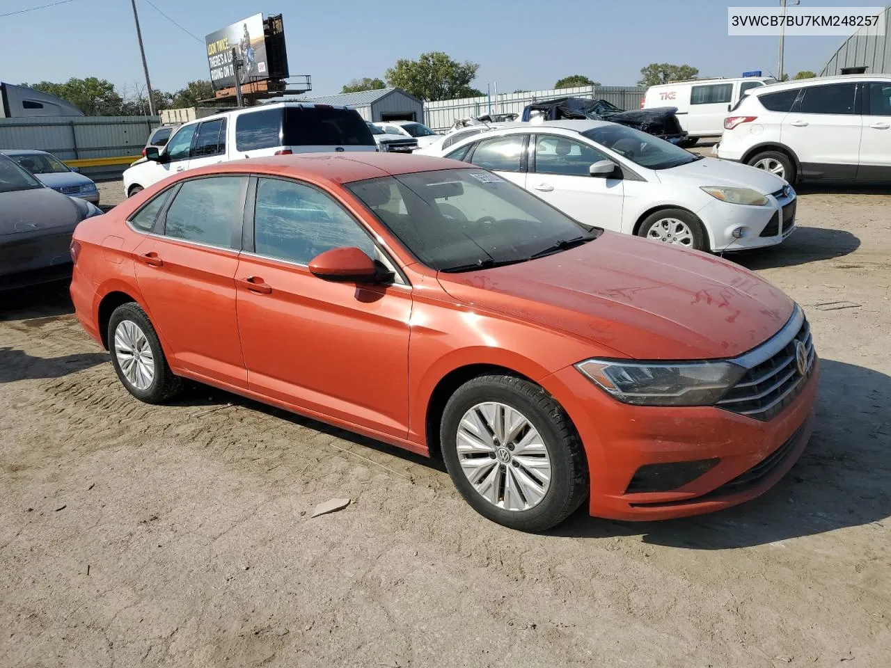 2019 Volkswagen Jetta S VIN: 3VWCB7BU7KM248257 Lot: 75532874