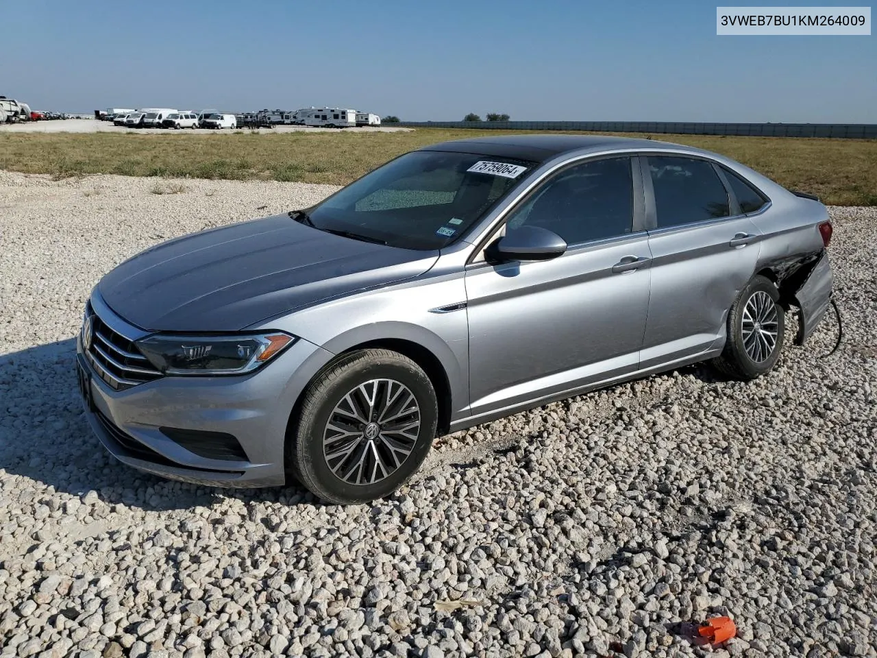 2019 Volkswagen Jetta Sel VIN: 3VWEB7BU1KM264009 Lot: 75759064