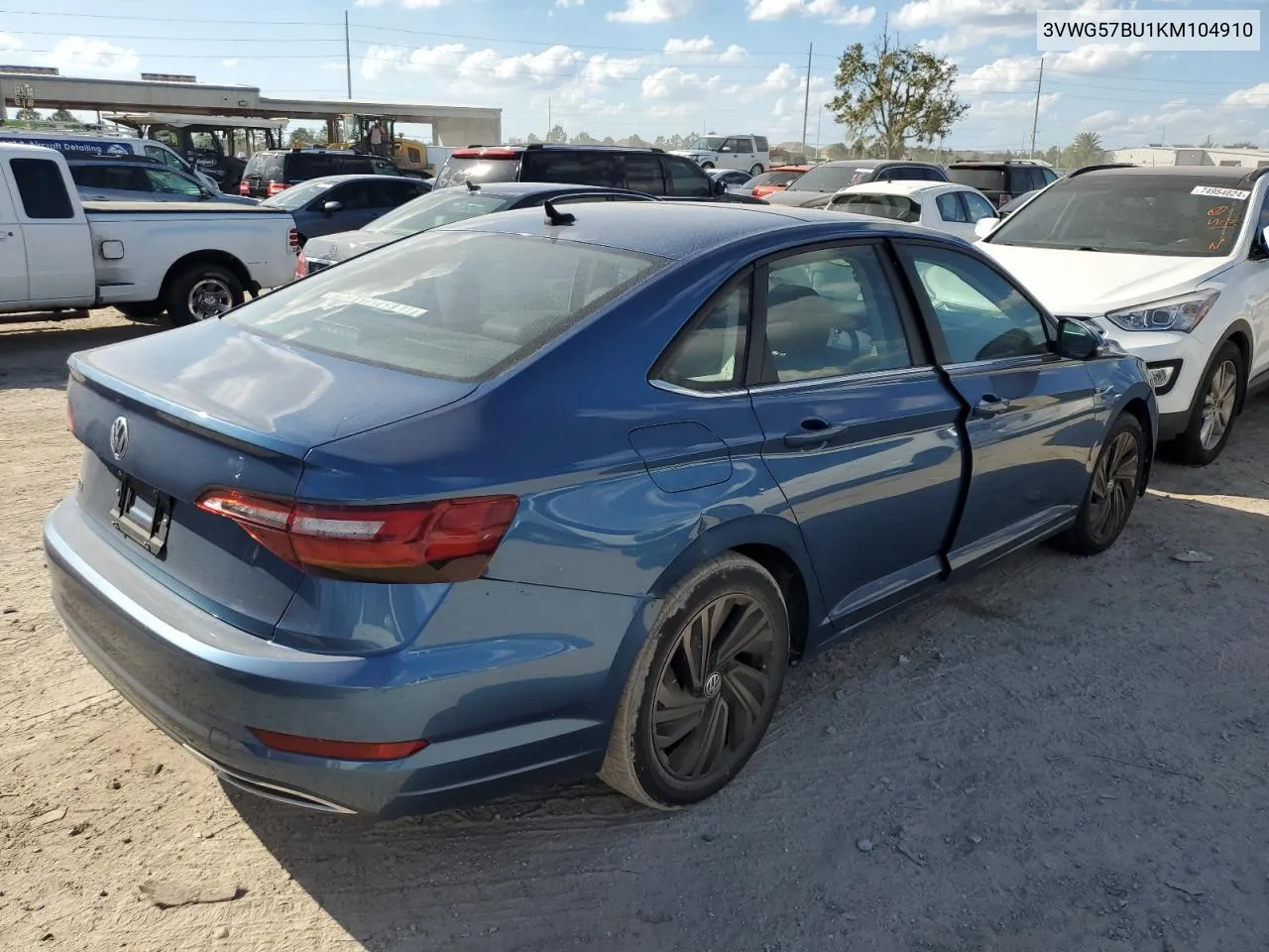 2019 Volkswagen Jetta Sel Premium VIN: 3VWG57BU1KM104910 Lot: 75761074