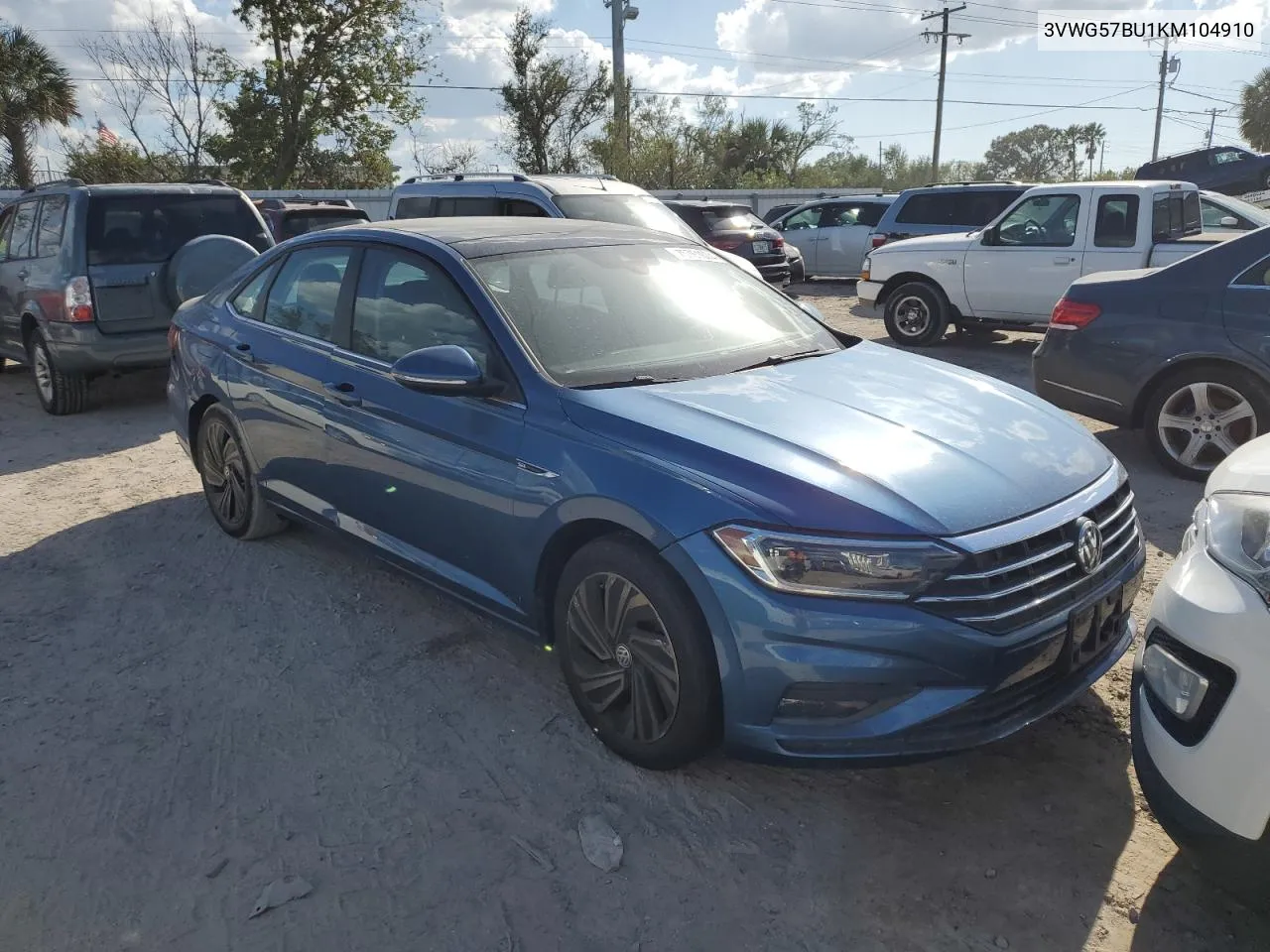 2019 Volkswagen Jetta Sel Premium VIN: 3VWG57BU1KM104910 Lot: 75761074