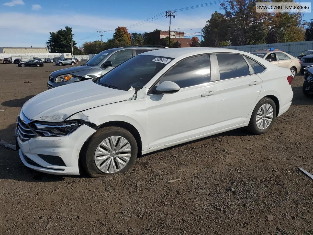 2019 Volkswagen Jetta S VIN: 3VWC57BU1KM063886 Lot: 75886624