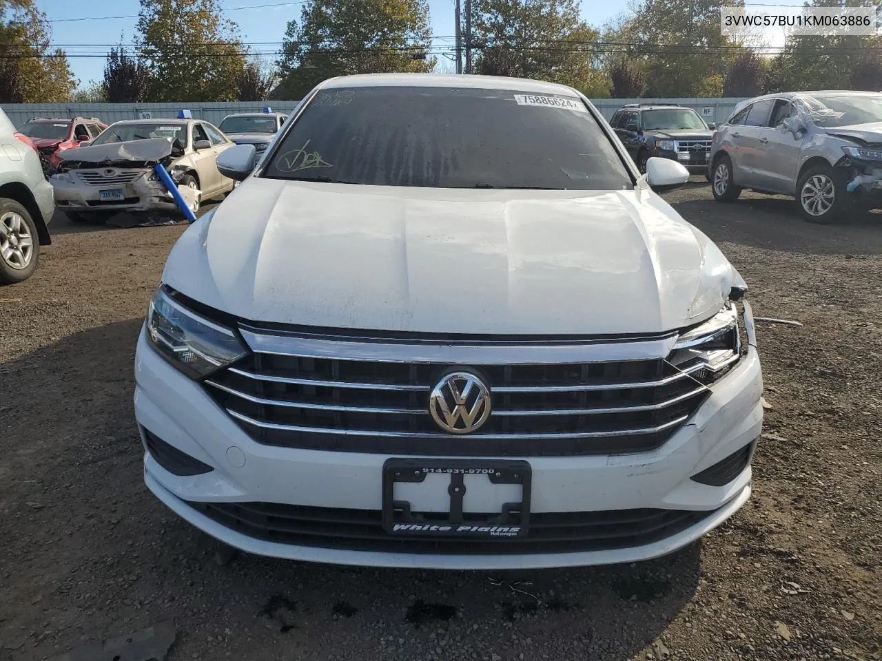 2019 Volkswagen Jetta S VIN: 3VWC57BU1KM063886 Lot: 75886624