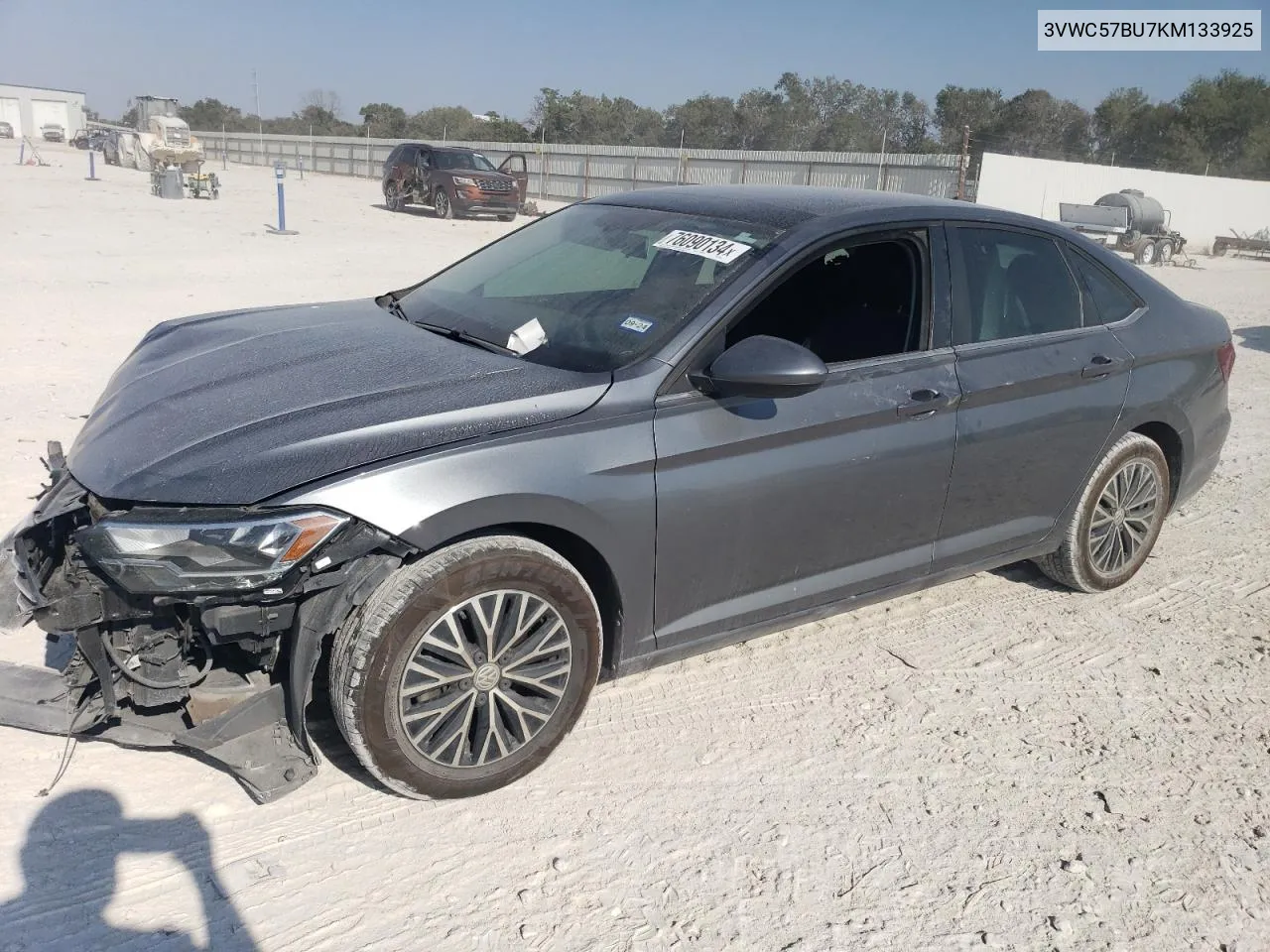 2019 Volkswagen Jetta S VIN: 3VWC57BU7KM133925 Lot: 76090134