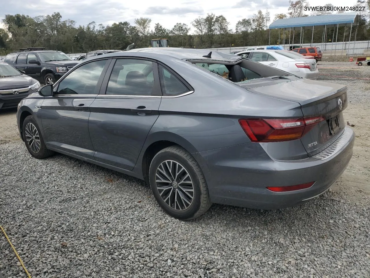 2019 Volkswagen Jetta Sel VIN: 3VWEB7BU0KM248027 Lot: 76324224