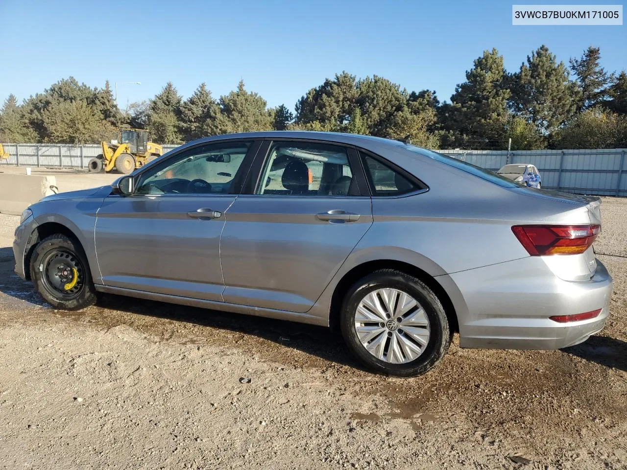 2019 Volkswagen Jetta S VIN: 3VWCB7BU0KM171005 Lot: 76792864