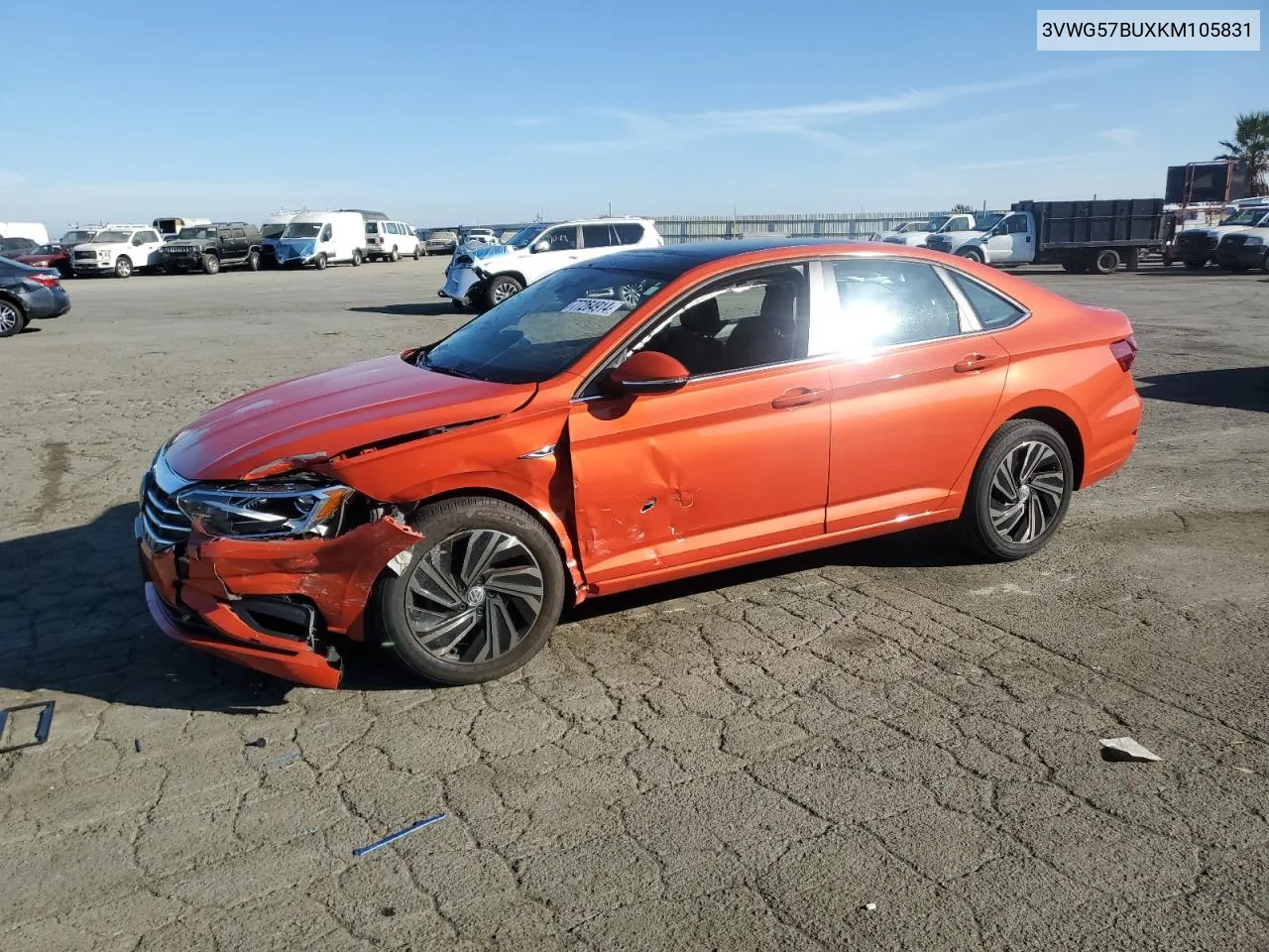 2019 Volkswagen Jetta Sel Premium VIN: 3VWG57BUXKM105831 Lot: 77264914