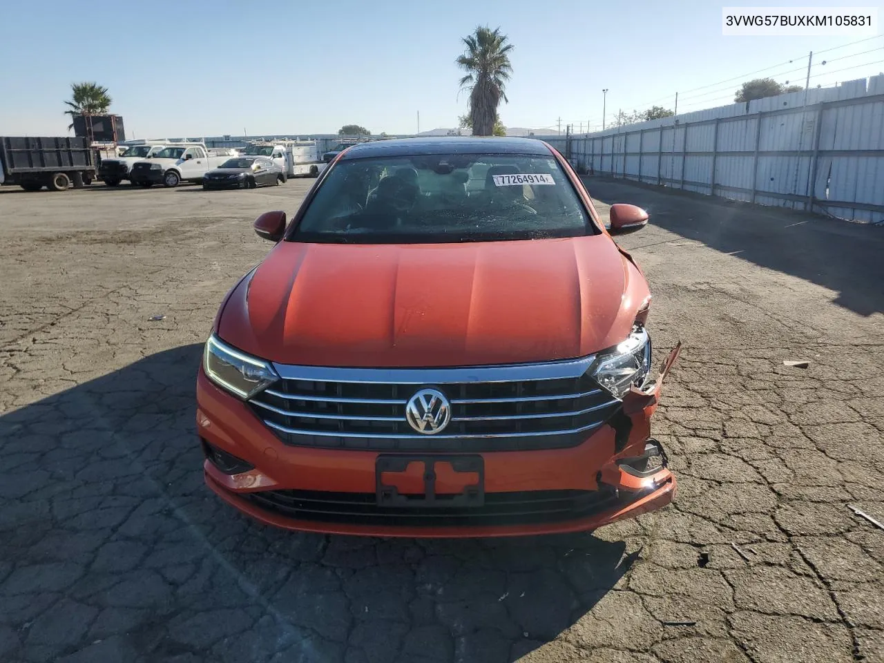 2019 Volkswagen Jetta Sel Premium VIN: 3VWG57BUXKM105831 Lot: 77264914