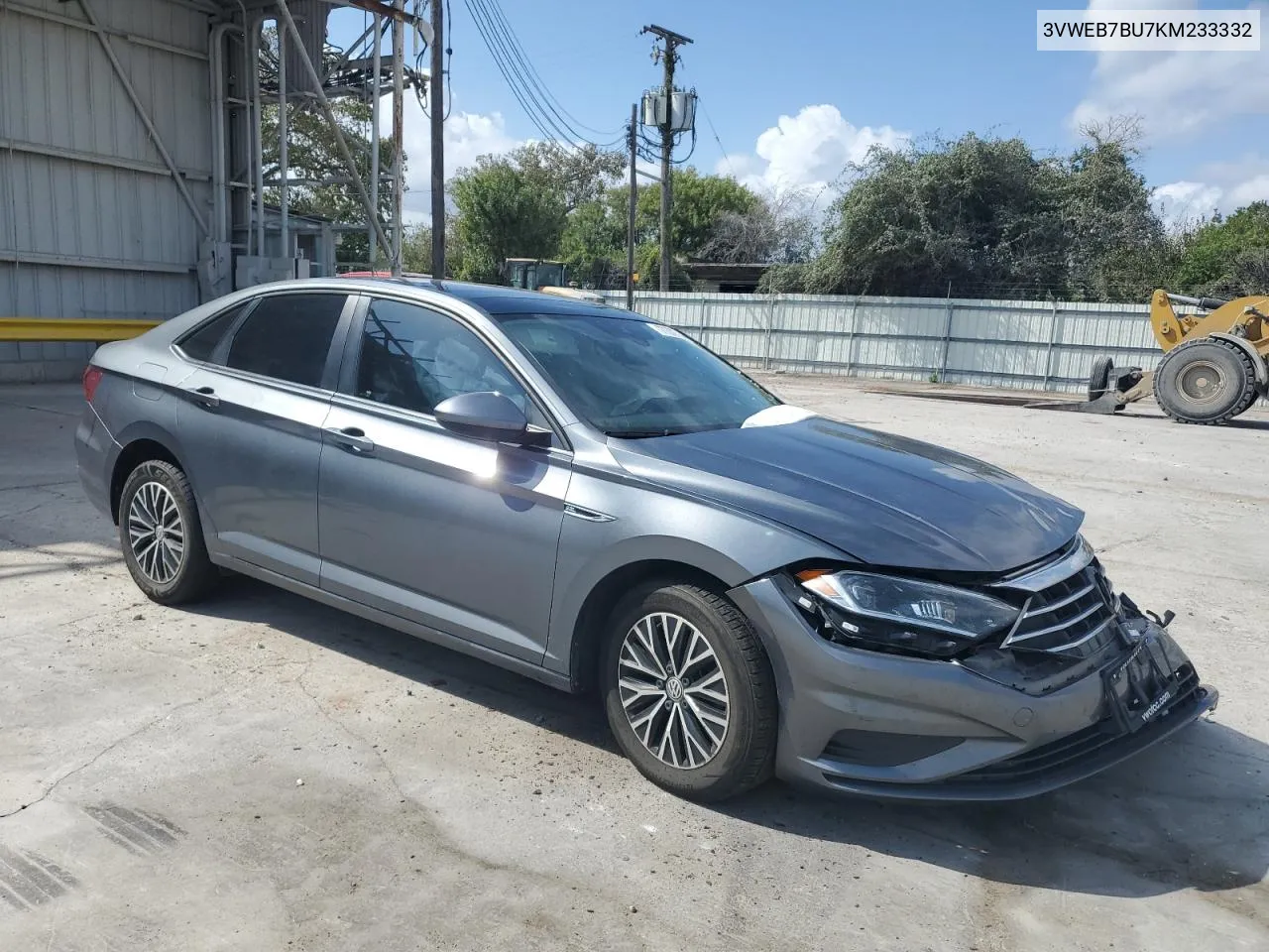 2019 Volkswagen Jetta Sel VIN: 3VWEB7BU7KM233332 Lot: 77330734