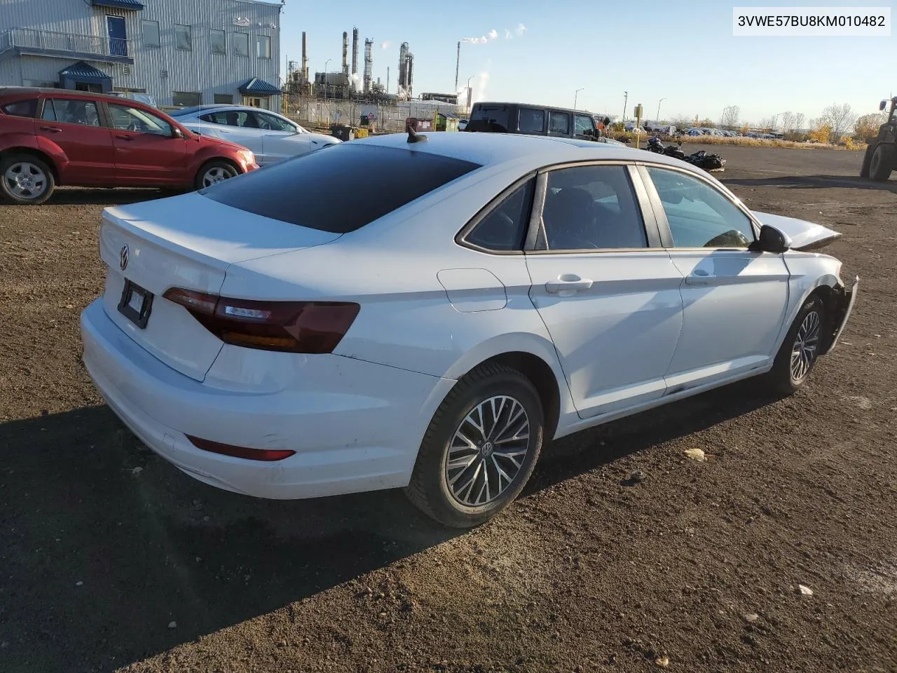 2019 Volkswagen Jetta Sel VIN: 3VWE57BU8KM010482 Lot: 77421864