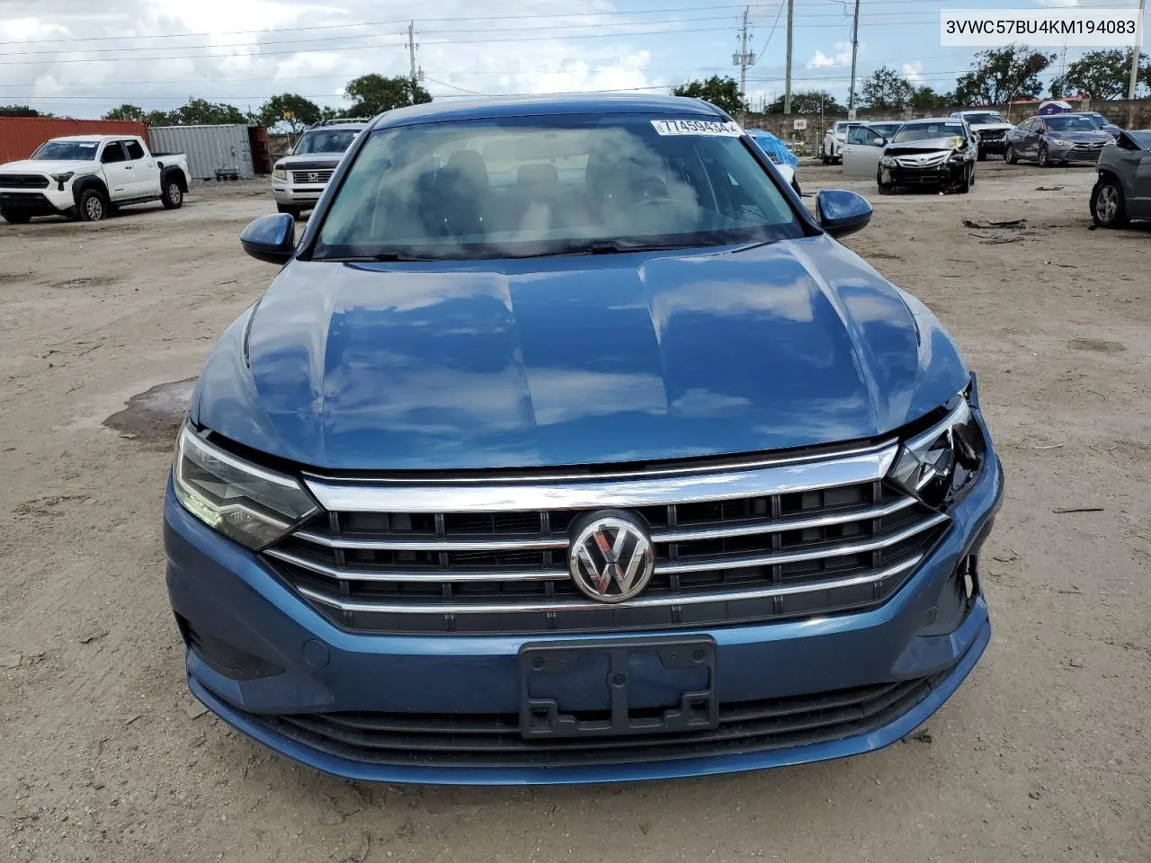 2019 Volkswagen Jetta S VIN: 3VWC57BU4KM194083 Lot: 77459434