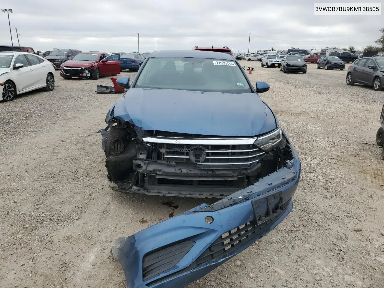 2019 Volkswagen Jetta S VIN: 3VWCB7BU9KM138505 Lot: 77636414