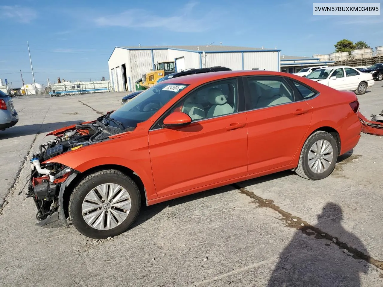 2019 Volkswagen Jetta S VIN: 3VWN57BUXKM034895 Lot: 78243934