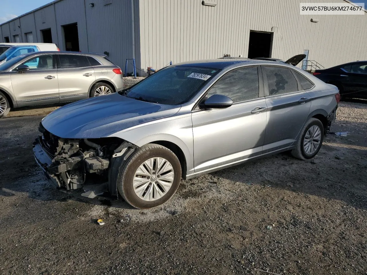 2019 Volkswagen Jetta S VIN: 3VWC57BU6KM274677 Lot: 78297634