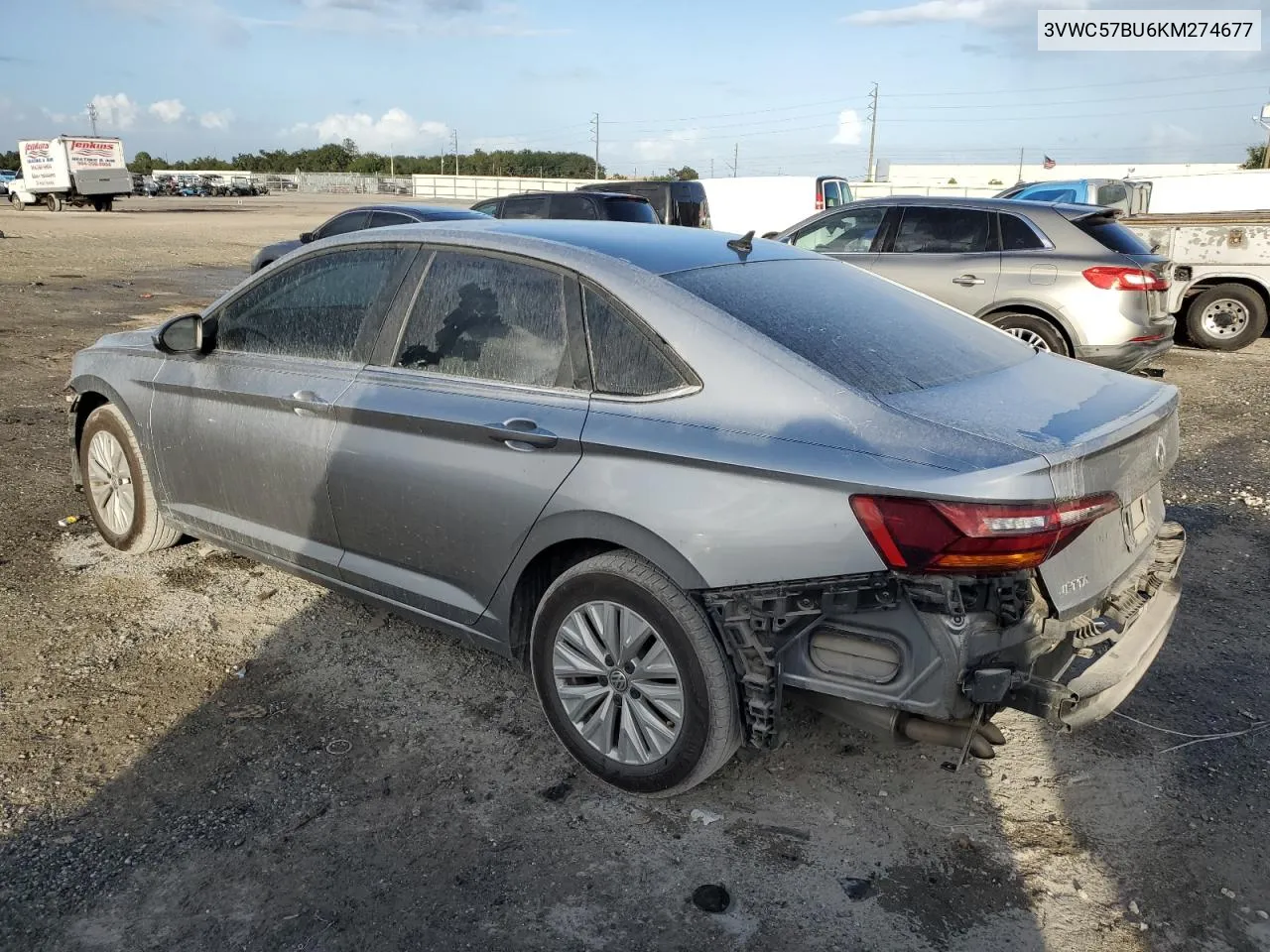 2019 Volkswagen Jetta S VIN: 3VWC57BU6KM274677 Lot: 78297634