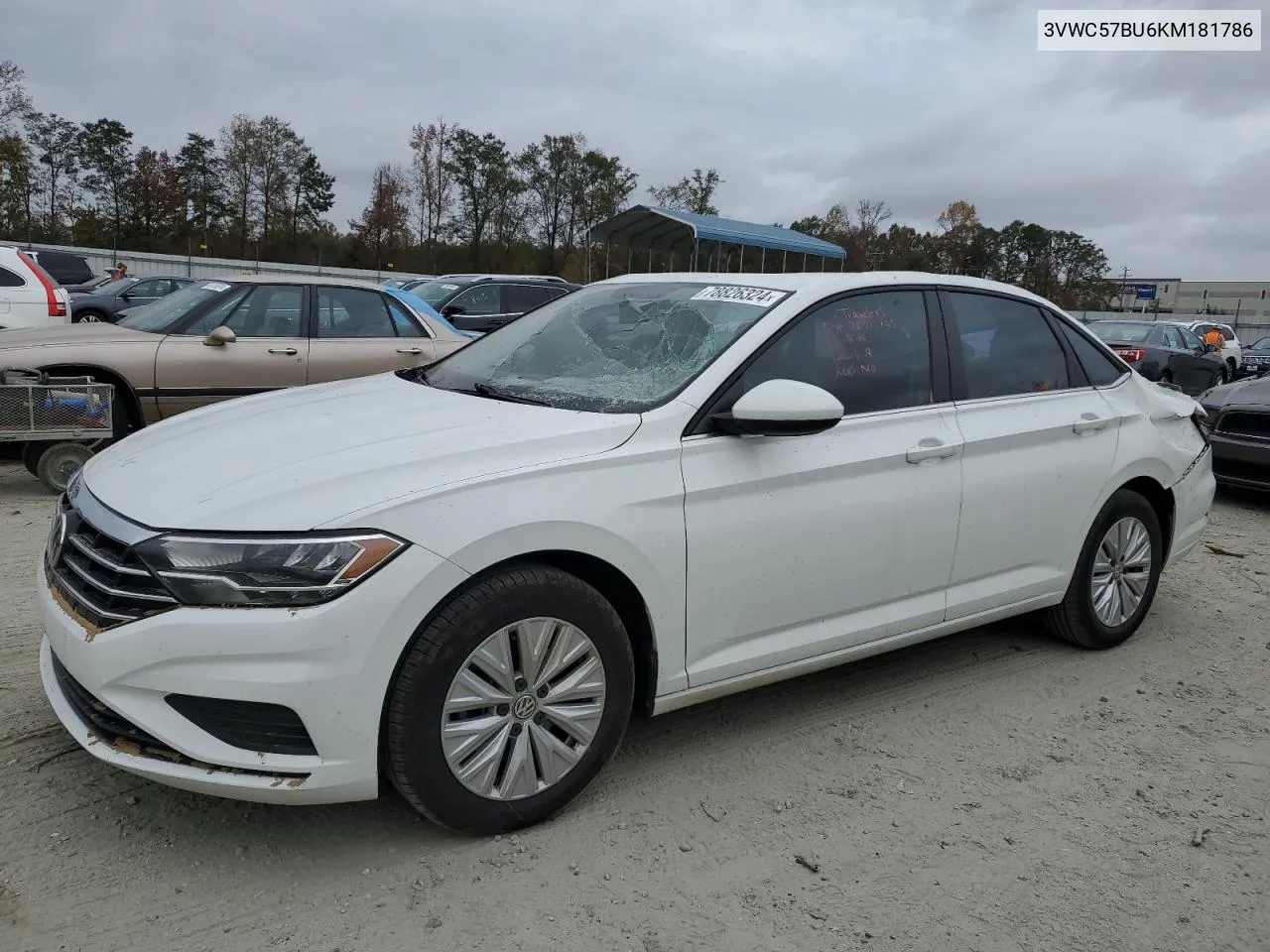 2019 Volkswagen Jetta S VIN: 3VWC57BU6KM181786 Lot: 78826324