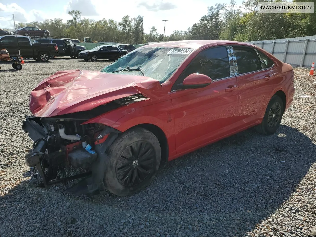 2019 Volkswagen Jetta S VIN: 3VWCB7BU7KM181627 Lot: 78904604