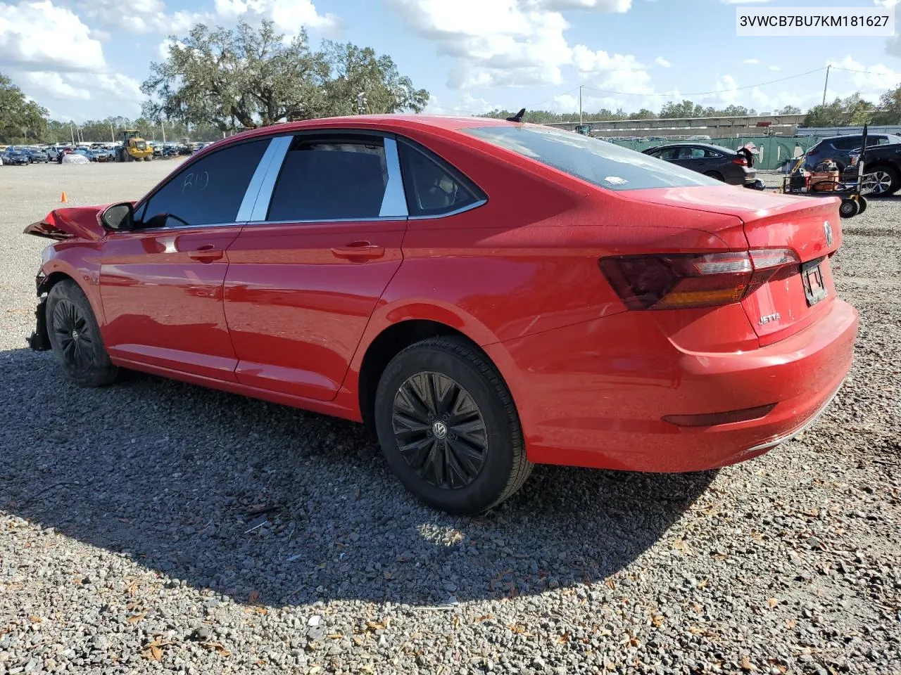 2019 Volkswagen Jetta S VIN: 3VWCB7BU7KM181627 Lot: 78904604