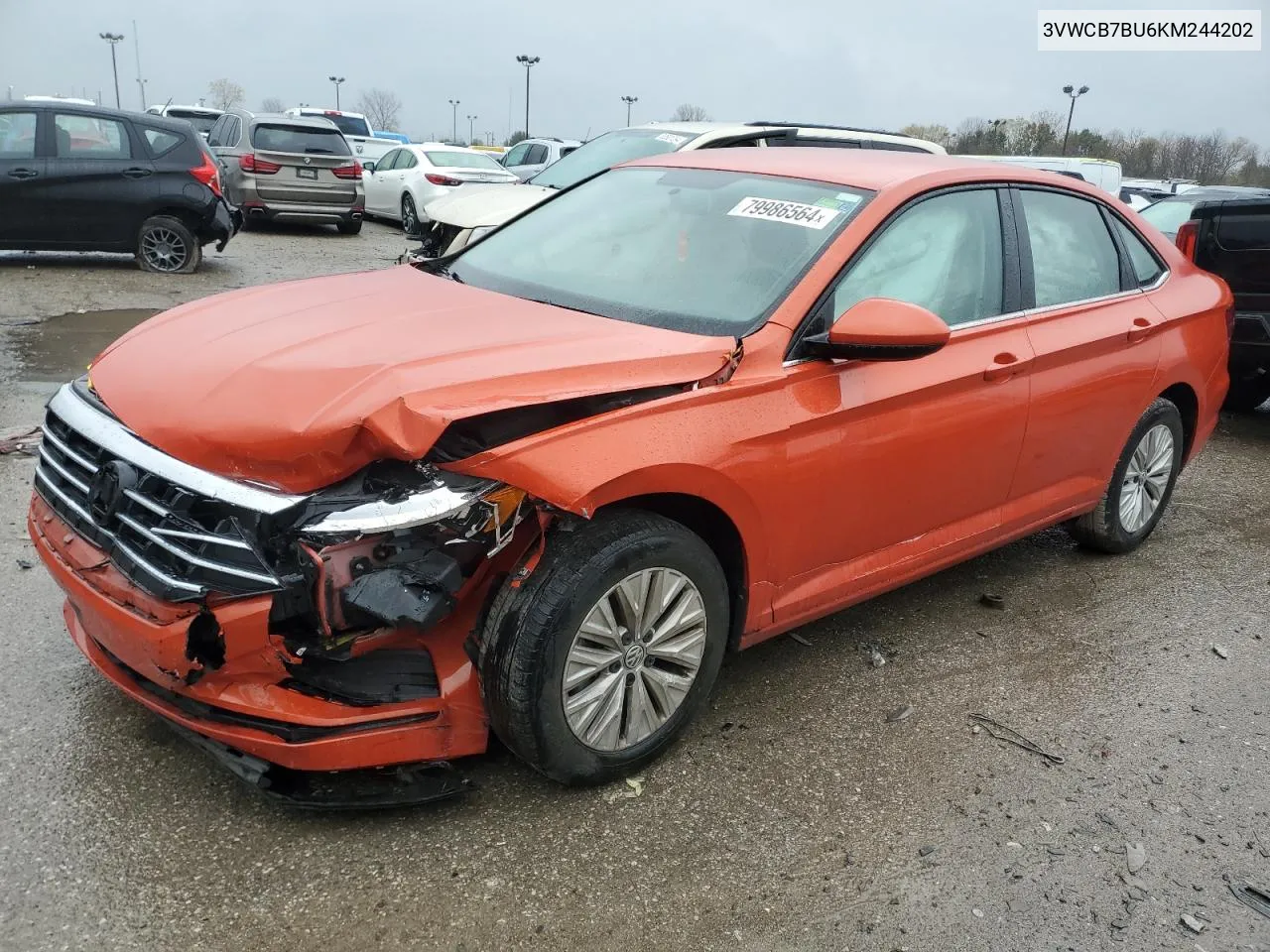 2019 Volkswagen Jetta S VIN: 3VWCB7BU6KM244202 Lot: 79986564