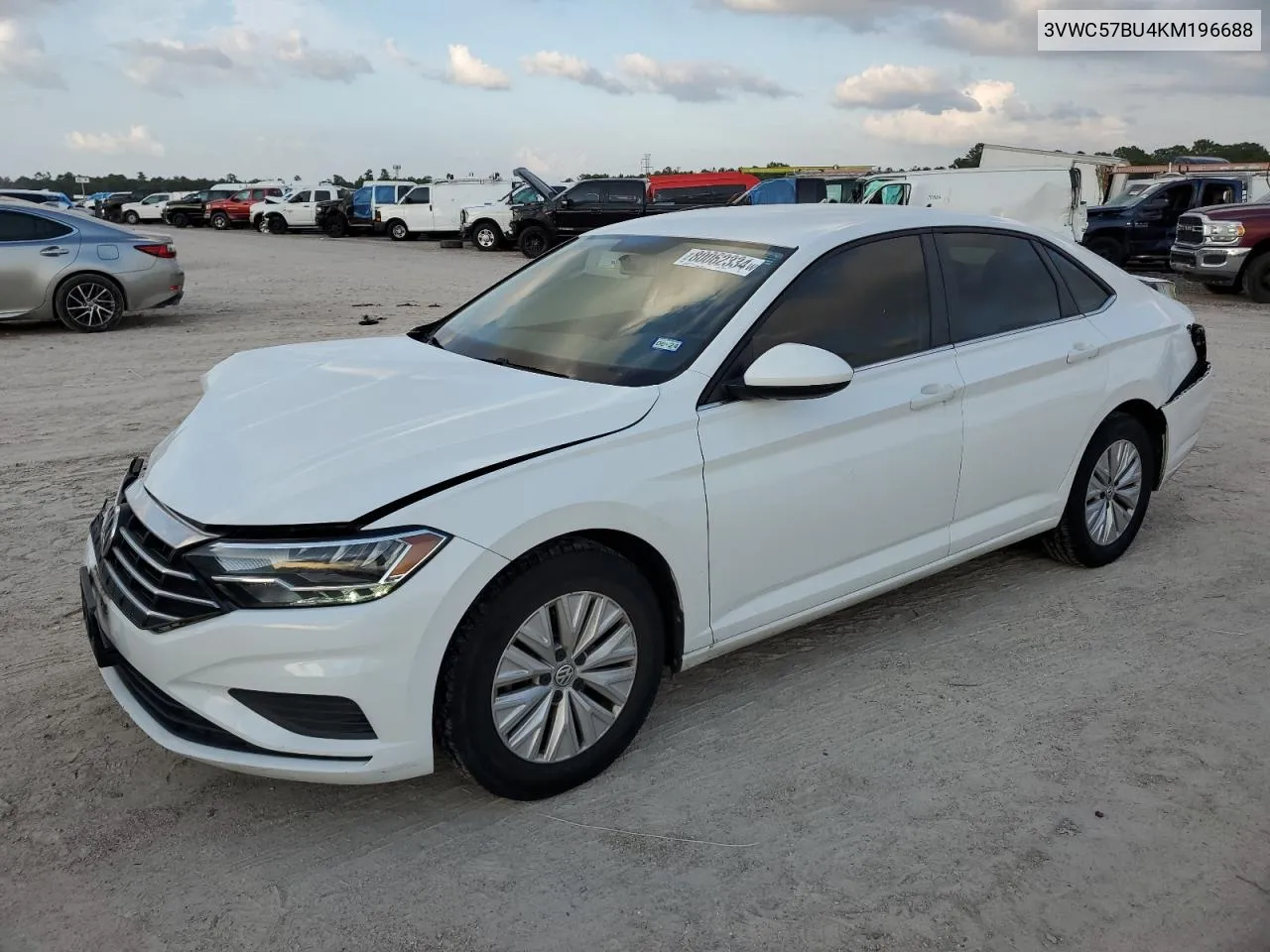 2019 Volkswagen Jetta S VIN: 3VWC57BU4KM196688 Lot: 80062334