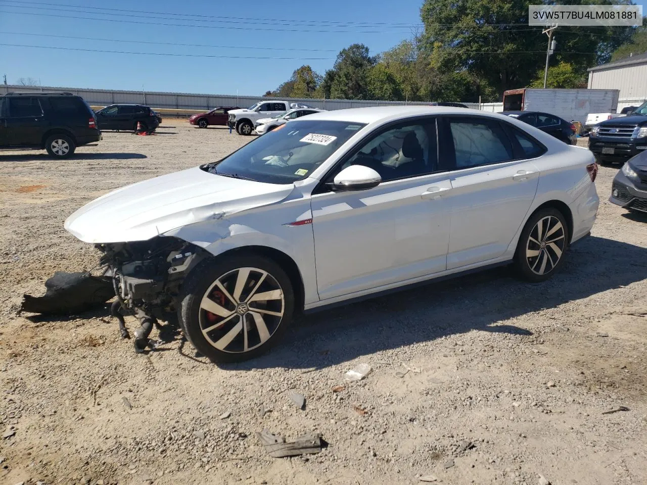 2020 Volkswagen Jetta Gli VIN: 3VW5T7BU4LM081881 Lot: 75227324