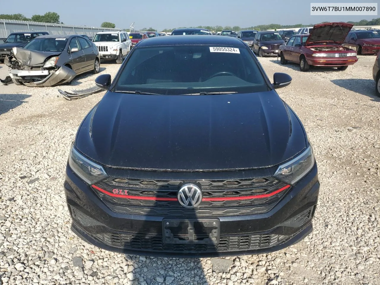 2021 Volkswagen Jetta Gli VIN: 3VW6T7BU1MM007890 Lot: 59055324