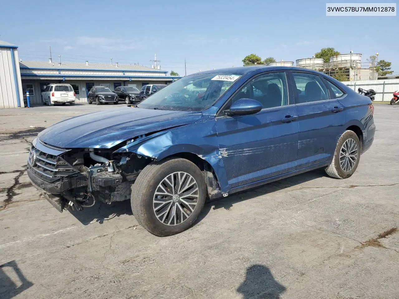 2021 Volkswagen Jetta S VIN: 3VWC57BU7MM012878 Lot: 75320454