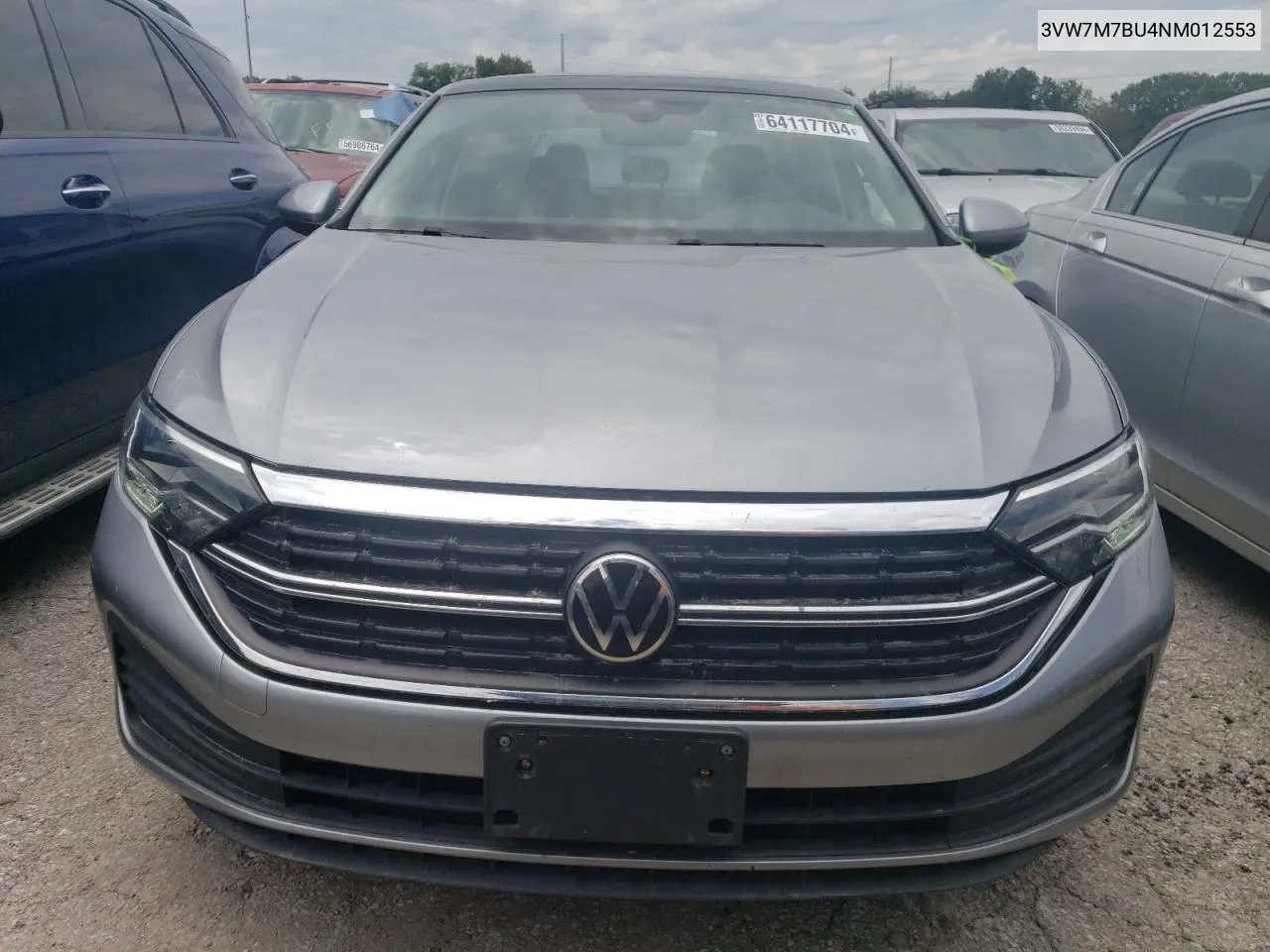 2022 Volkswagen Jetta Se VIN: 3VW7M7BU4NM012553 Lot: 64117704