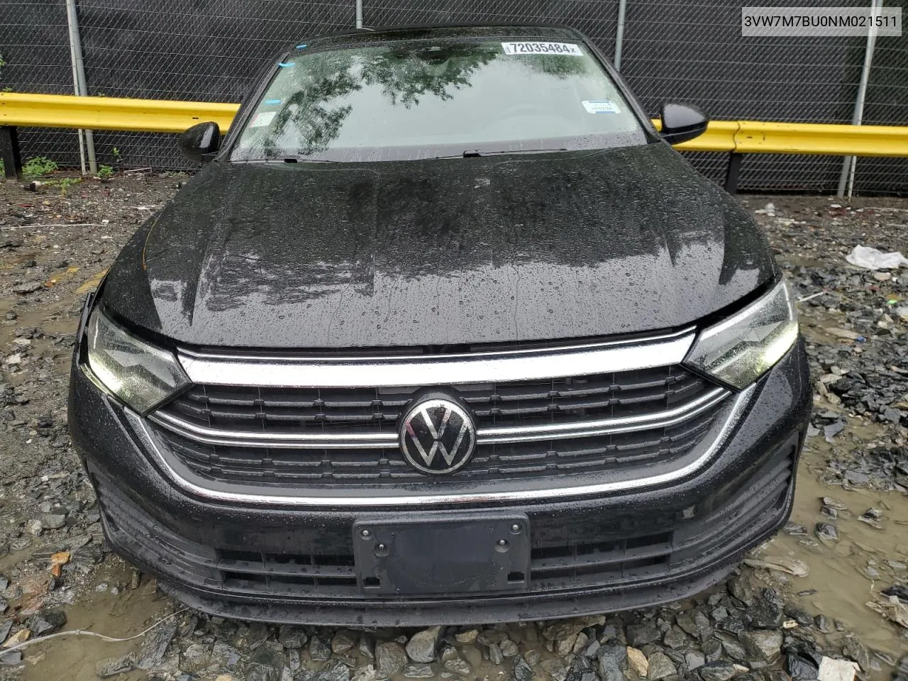 2022 Volkswagen Jetta Se VIN: 3VW7M7BU0NM021511 Lot: 72035484