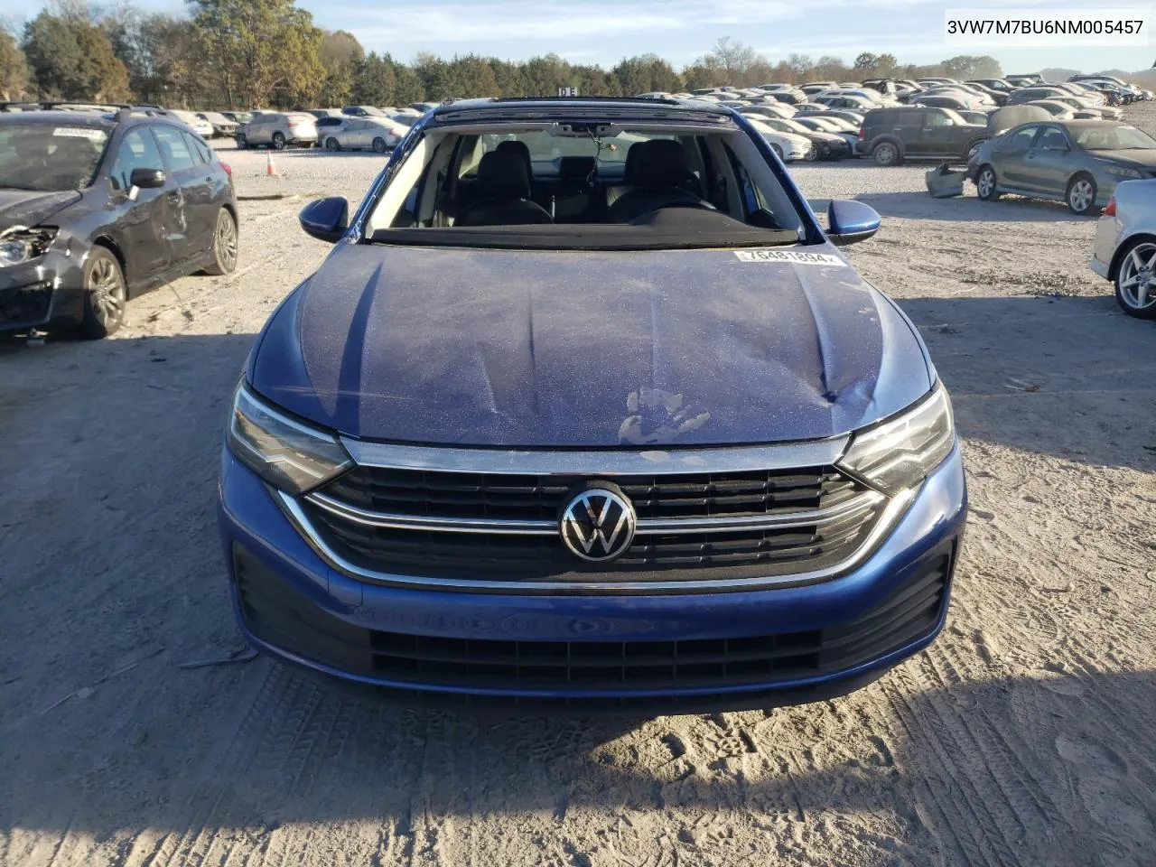 2022 Volkswagen Jetta Se VIN: 3VW7M7BU6NM005457 Lot: 76481894