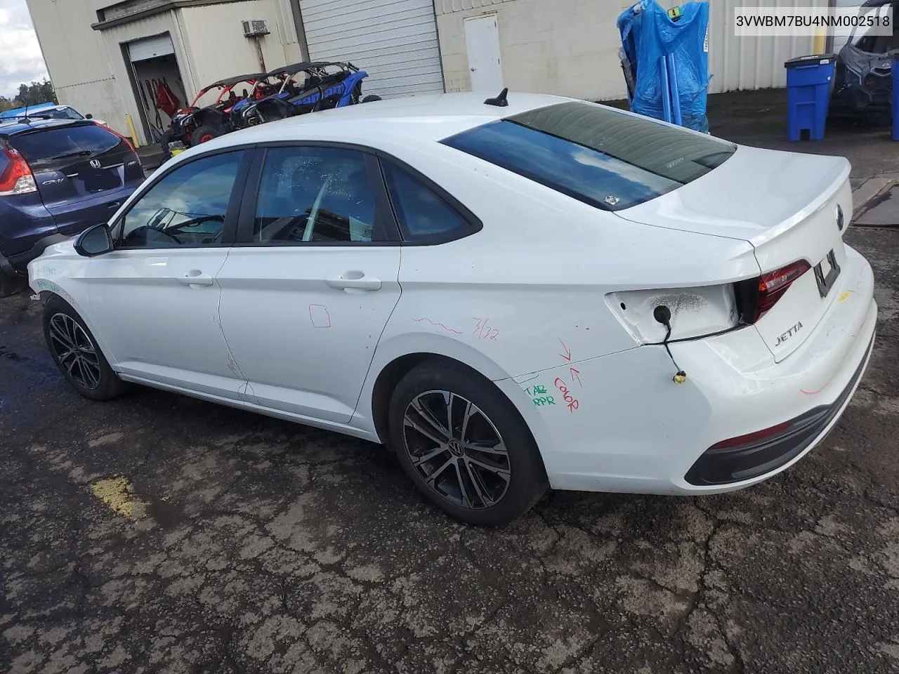 2022 Volkswagen Jetta Sport VIN: 3VWBM7BU4NM002518 Lot: 76808754