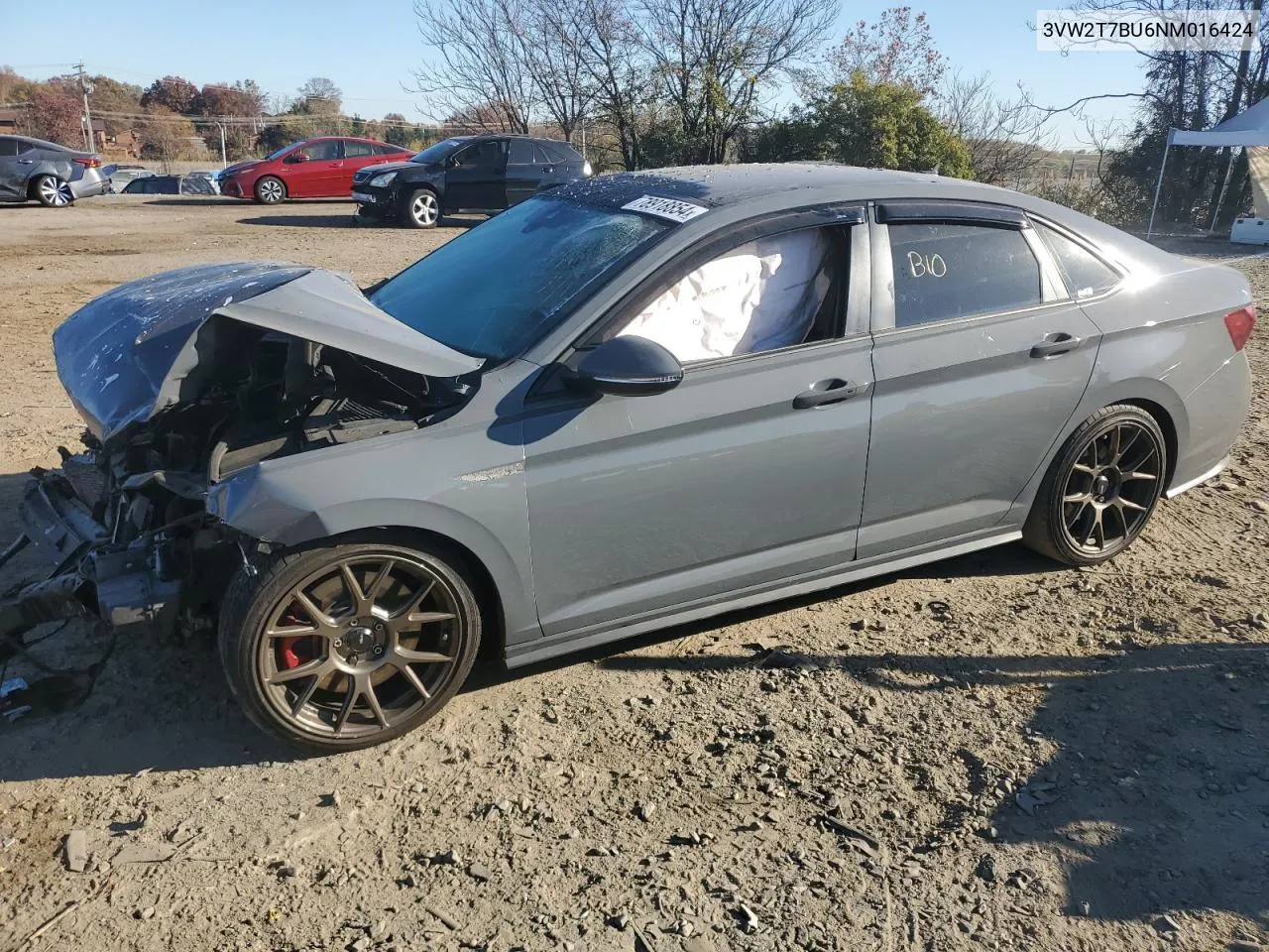 2022 Volkswagen Jetta Gli Autobahn VIN: 3VW2T7BU6NM016424 Lot: 78918854