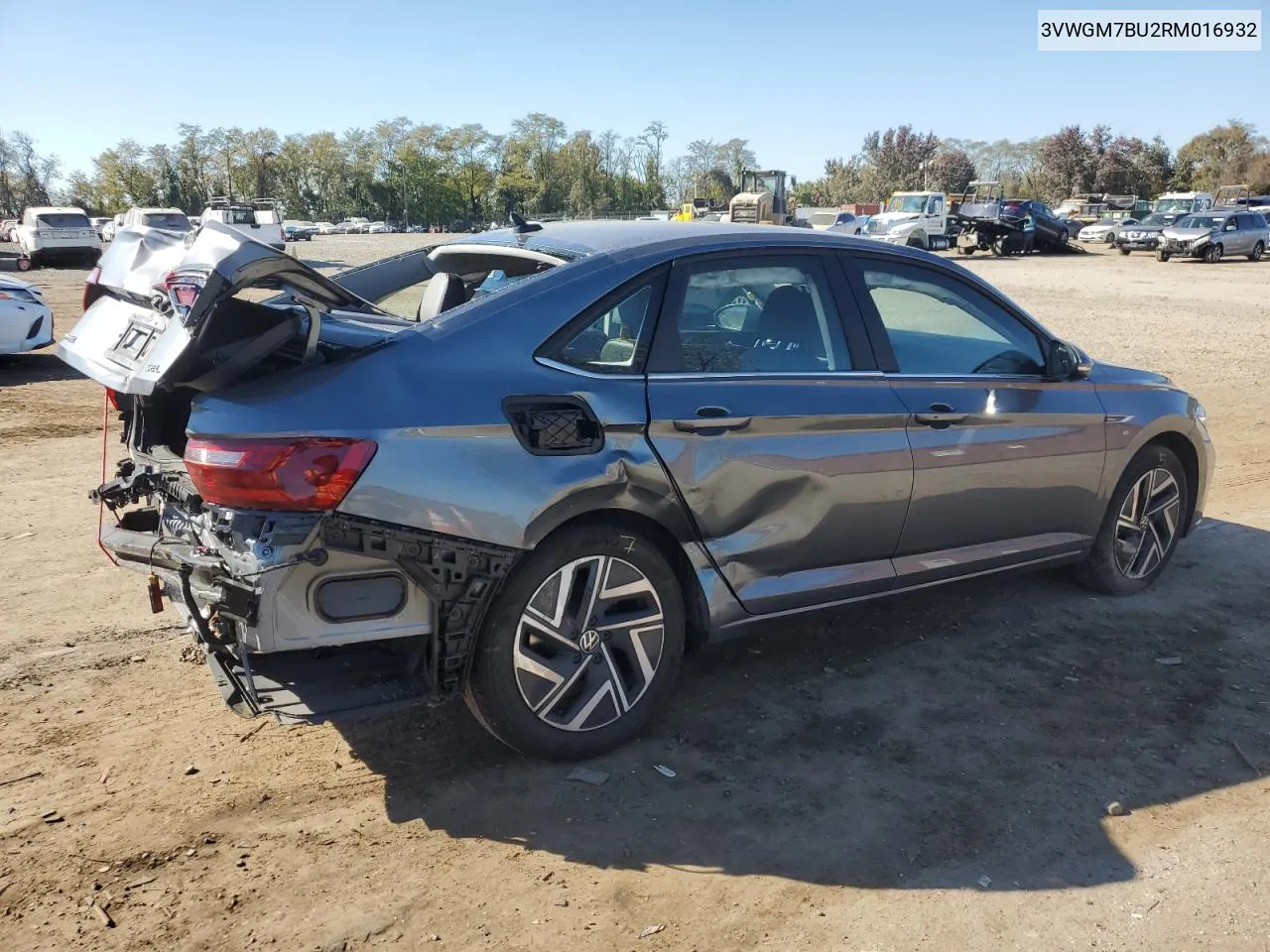 2024 Volkswagen Jetta Sel VIN: 3VWGM7BU2RM016932 Lot: 77029214