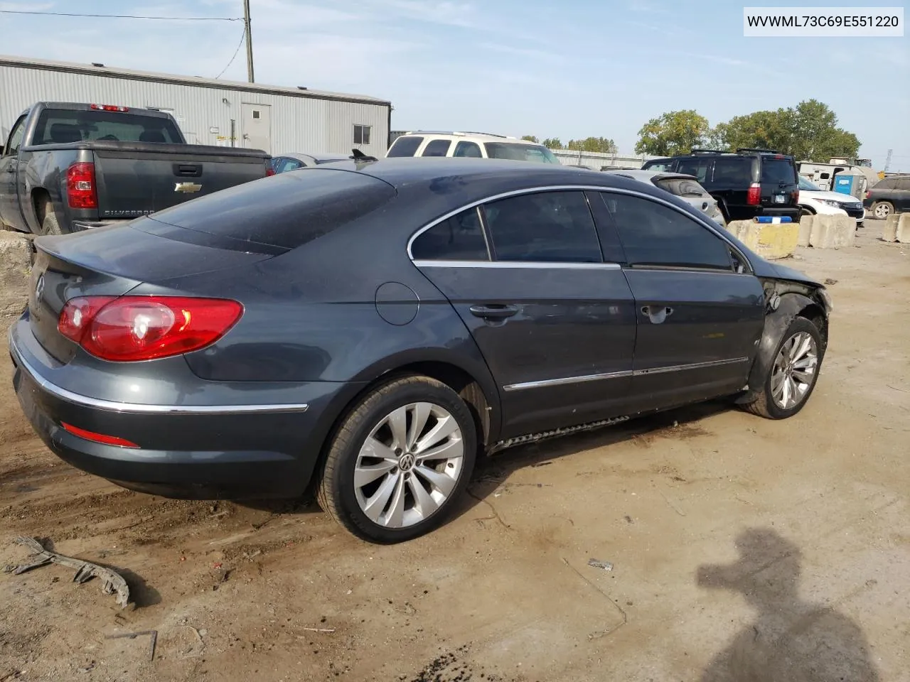 2009 Volkswagen Cc Sport VIN: WVWML73C69E551220 Lot: 72214614