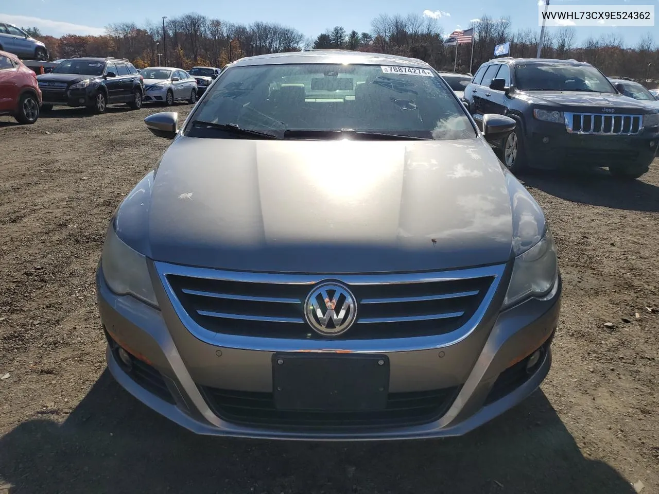 2009 Volkswagen Cc Luxury VIN: WVWHL73CX9E524362 Lot: 78874274