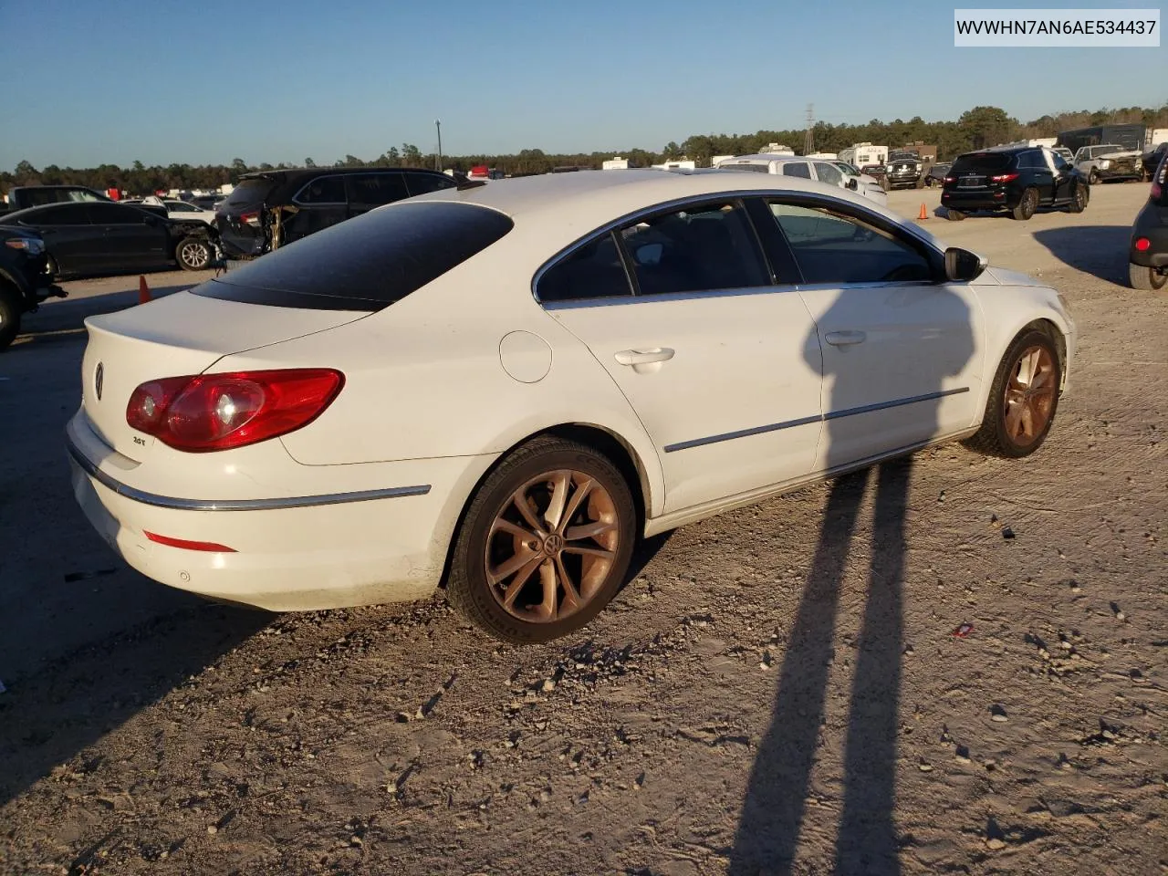 2010 Volkswagen Cc Luxury VIN: WVWHN7AN6AE534437 Lot: 35998763