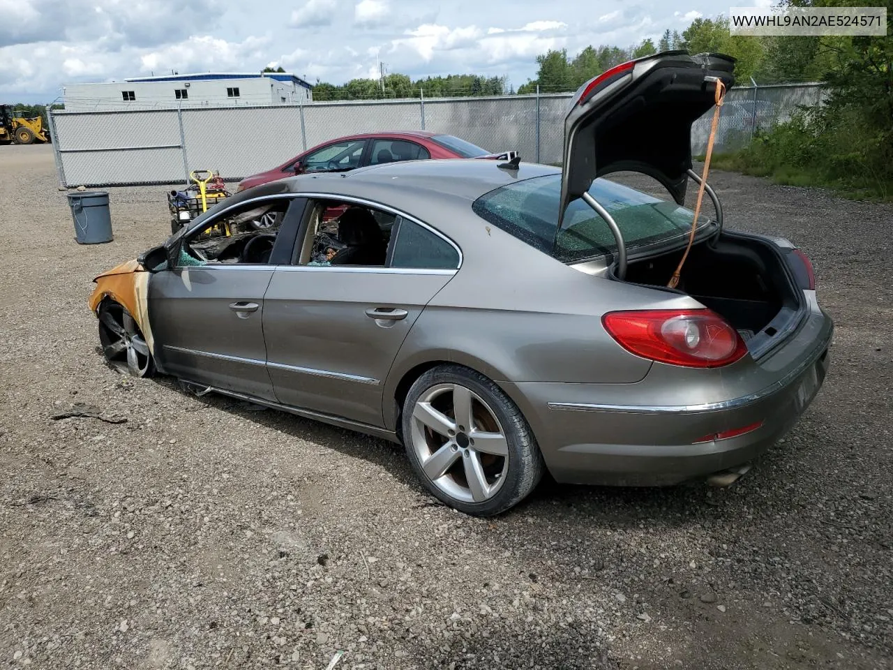 2010 Volkswagen Cc Luxury VIN: WVWHL9AN2AE524571 Lot: 64293594