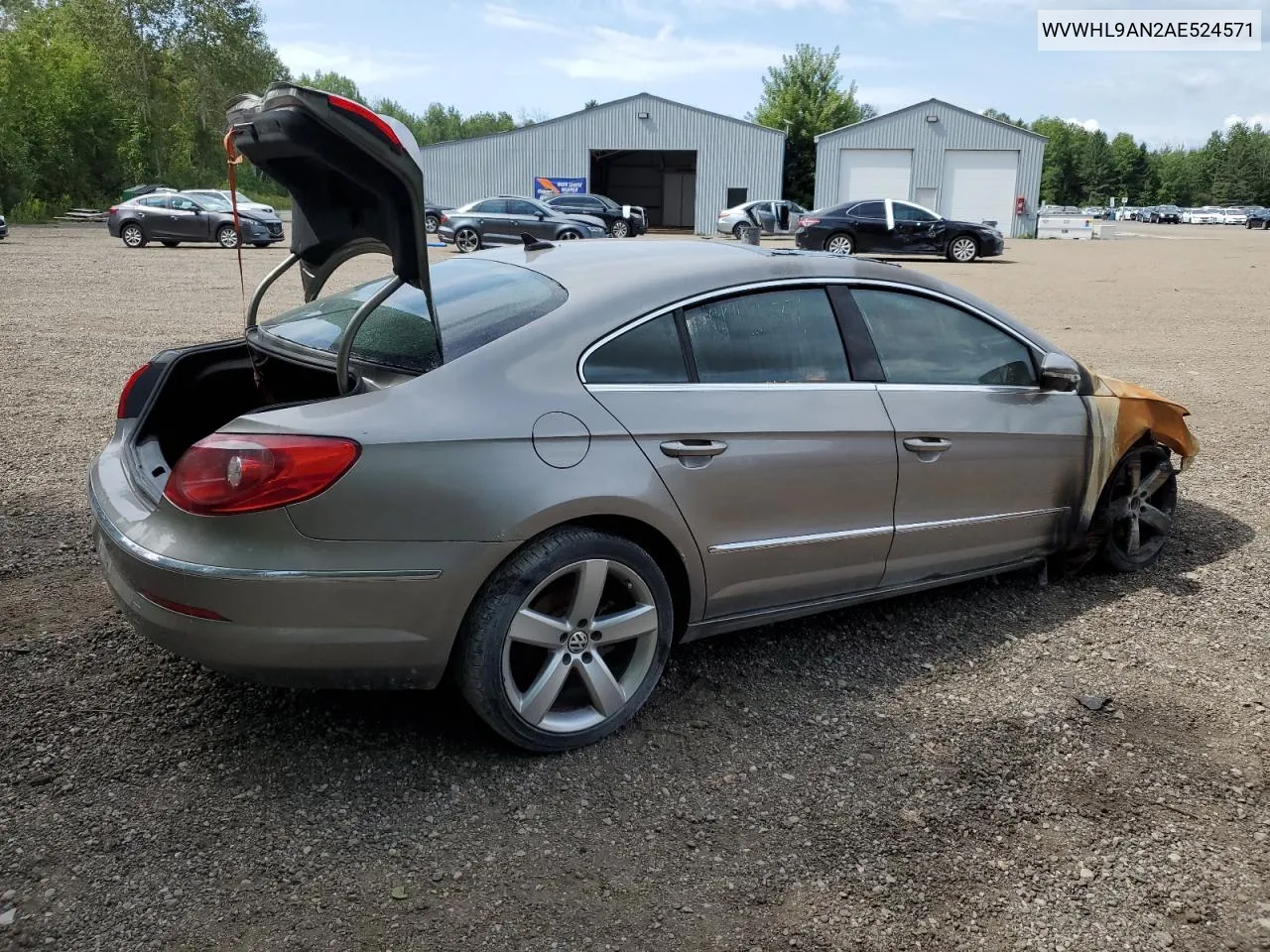 WVWHL9AN2AE524571 2010 Volkswagen Cc Luxury