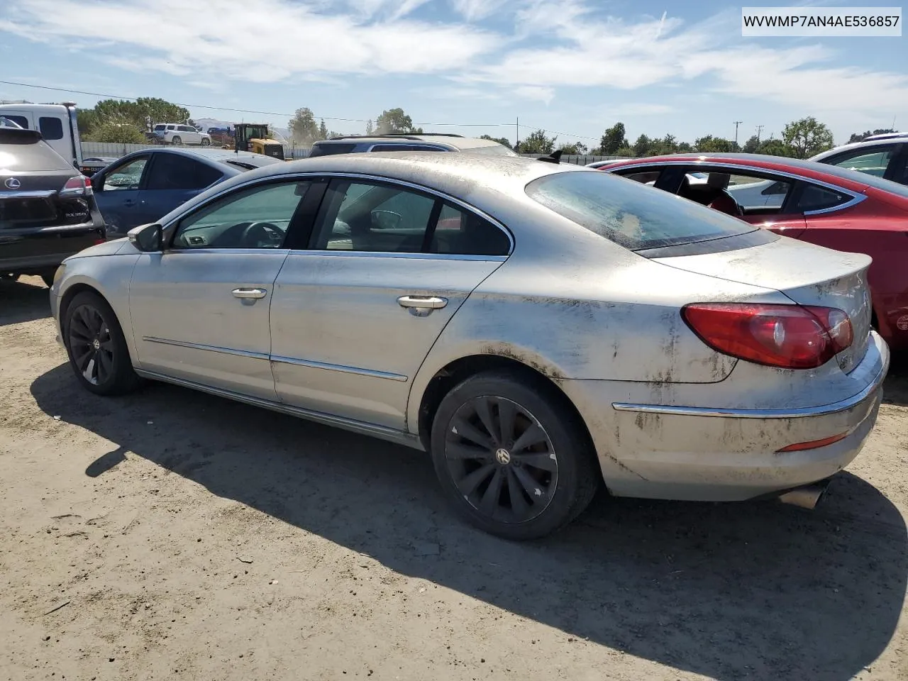 2010 Volkswagen Cc Sport VIN: WVWMP7AN4AE536857 Lot: 65232964