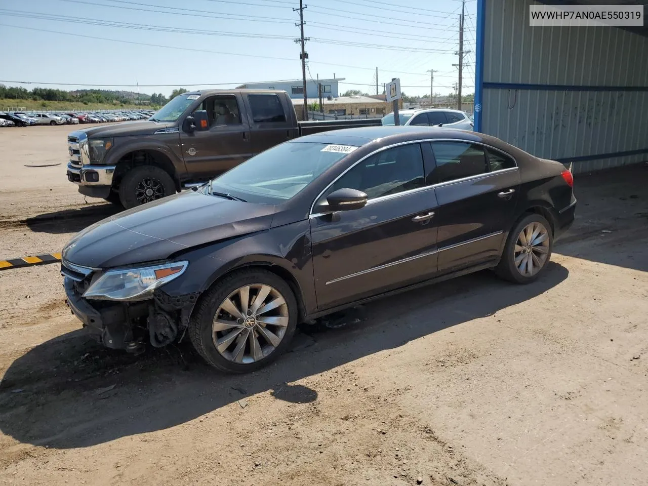 2010 Volkswagen Cc Luxury VIN: WVWHP7AN0AE550319 Lot: 70346304