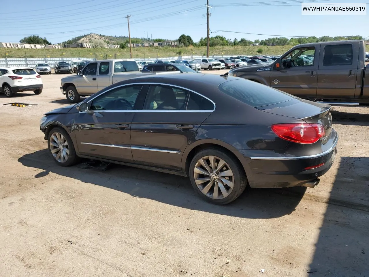 2010 Volkswagen Cc Luxury VIN: WVWHP7AN0AE550319 Lot: 70346304