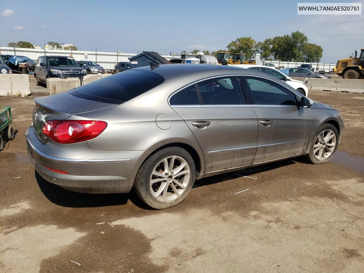 2010 Volkswagen Cc Luxury VIN: WVWHL7AN0AE520751 Lot: 72500714