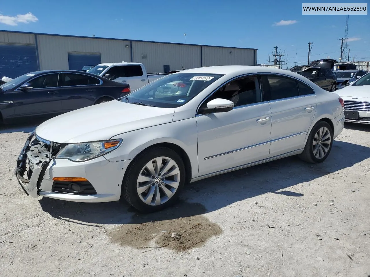 2010 Volkswagen Cc Sport VIN: WVWNN7AN2AE552890 Lot: 73327374