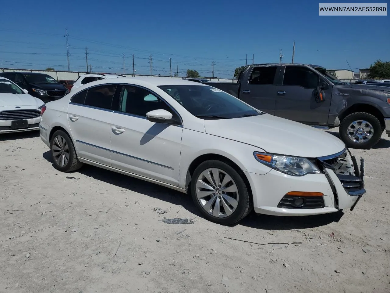 2010 Volkswagen Cc Sport VIN: WVWNN7AN2AE552890 Lot: 73327374