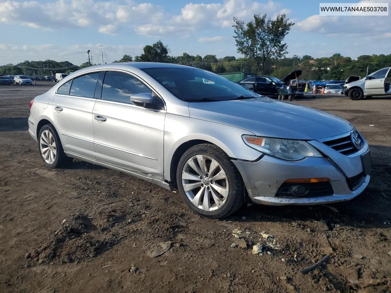 2010 Volkswagen Cc Sport VIN: WVWML7AN4AE503708 Lot: 74098454